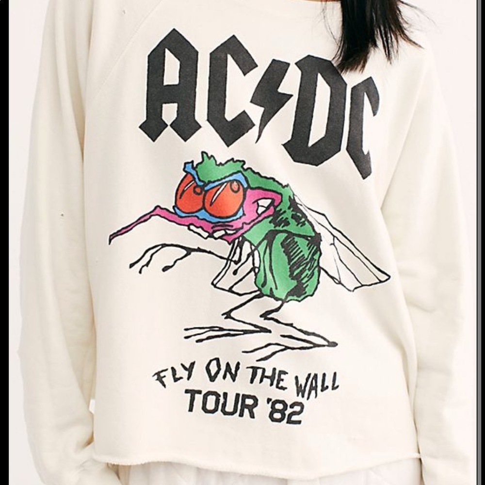 Free People Retro ACDC crewneck